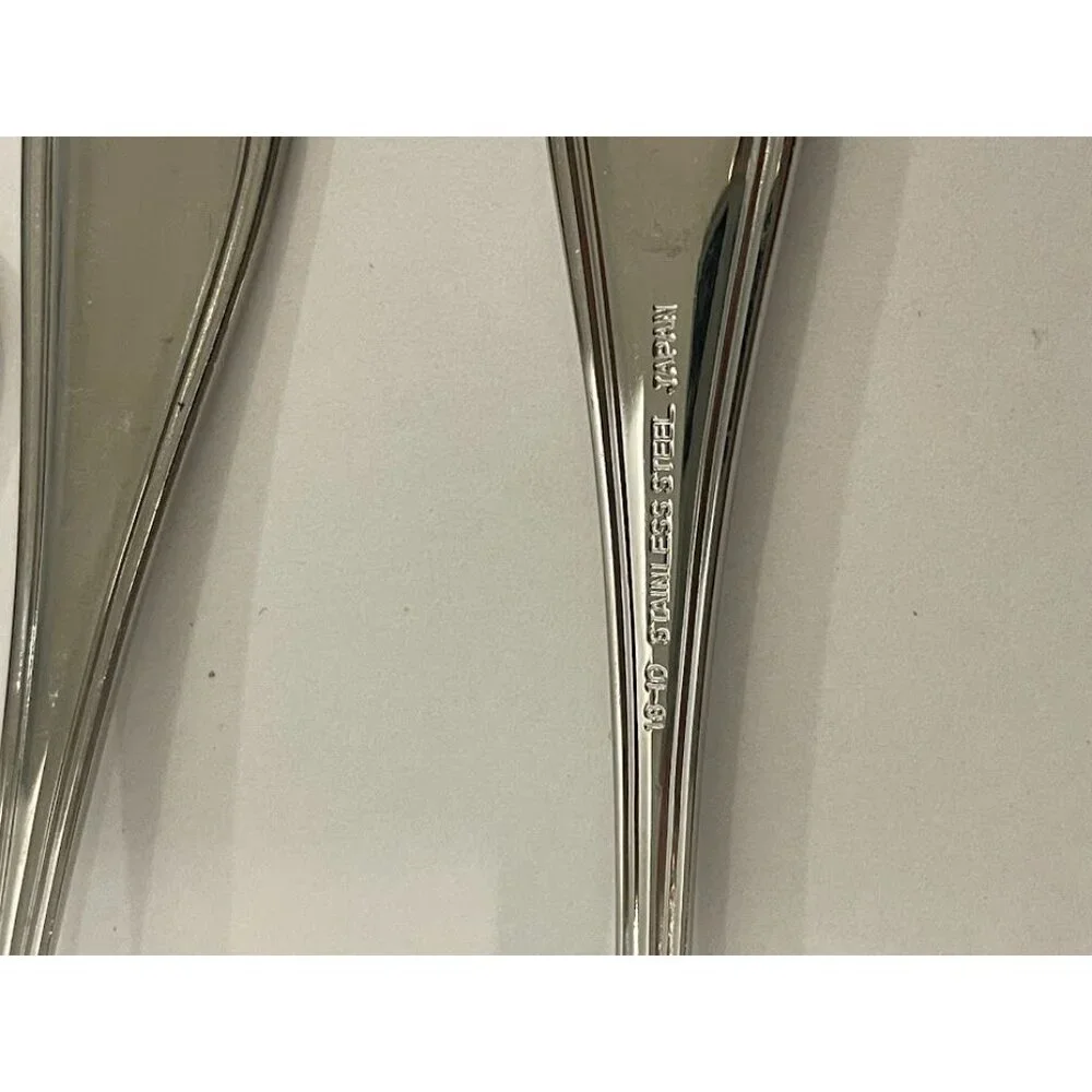 Set Of 8 Vintage Serrated edge citrus Oneida Stainless Steel Demitasse Spoons 4.